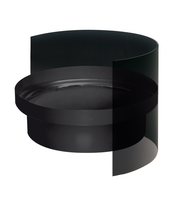 diamètre 150 mm TEN Raccord anti bistre acier émail noir mat
